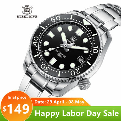 ★LaborDay Sale★Steeldive SD1968 Mariner 300 Monobloc Dive Watch