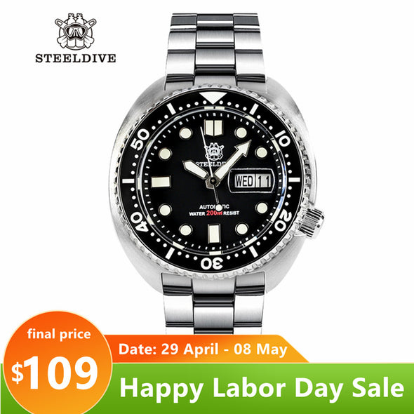 ★LaborDay Sale★STEELDIVE SD1972 6309 King Turtle Dive Watch V2