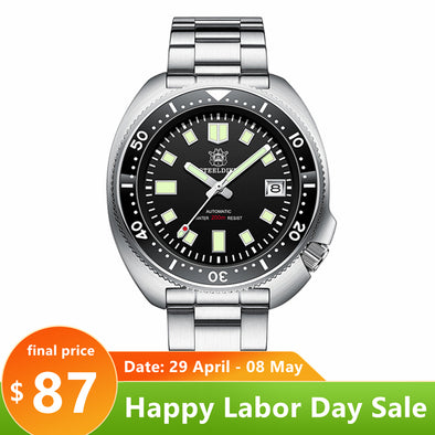 ★Welcome Deal★Steeldive SD1970 6105 Turtle Diver Watch V2