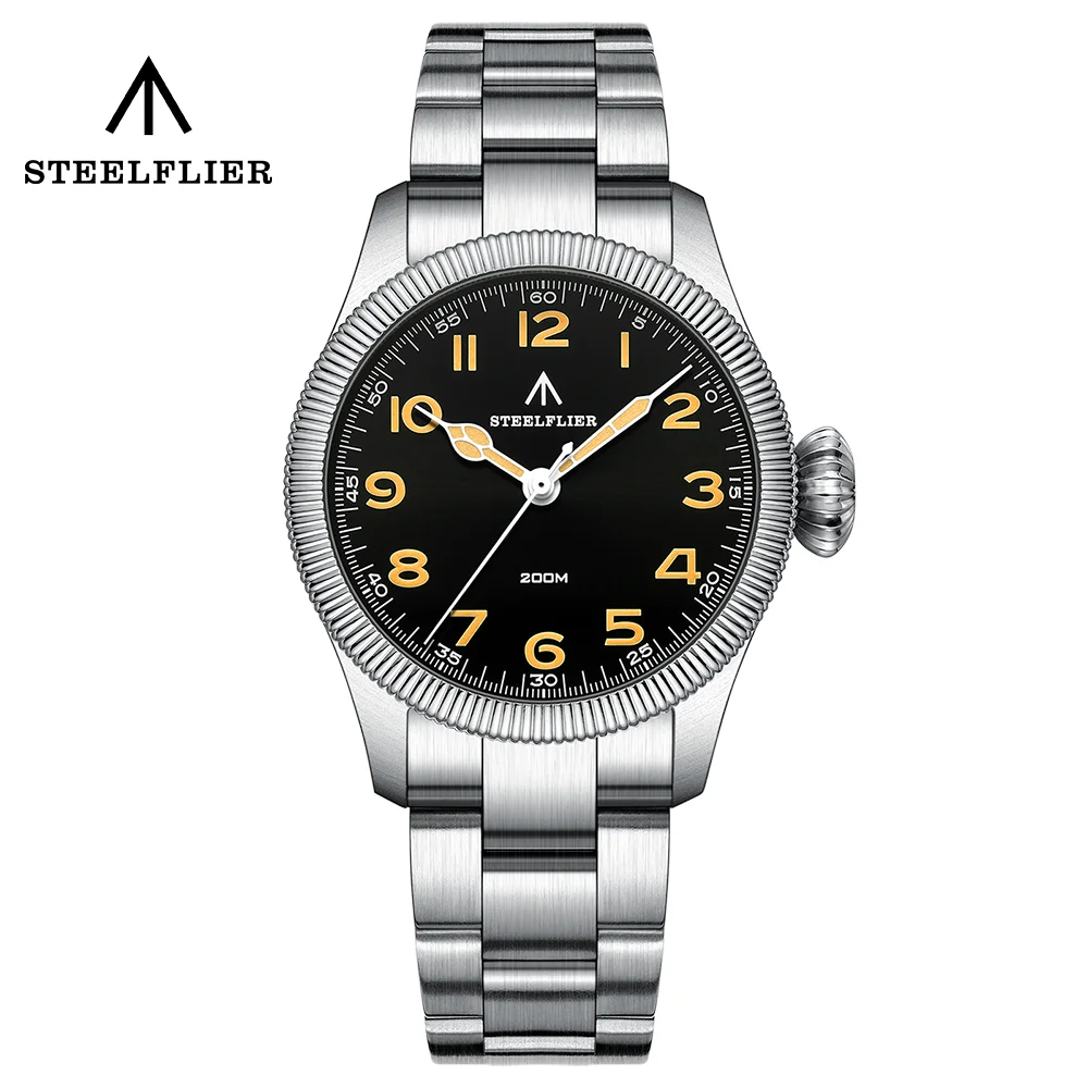 Steelflier Carved Coin Bezel VH31 Quartz Watch SF741 – Steeldive Steelflier Carved Coin Bezel VH31 Quartz Watch SF741 – Steeldive