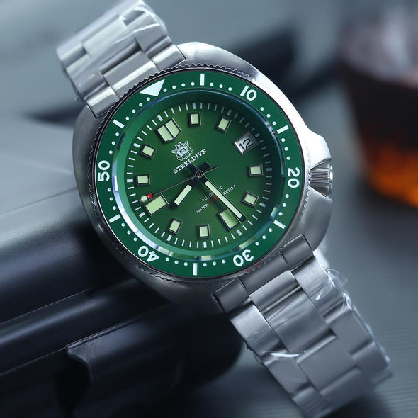 UK Warehouse - Steeldive SD1970 6105 Turtle Diver Watch V2