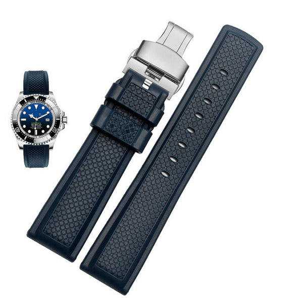 FKM Rubber Waffle Watch Strap