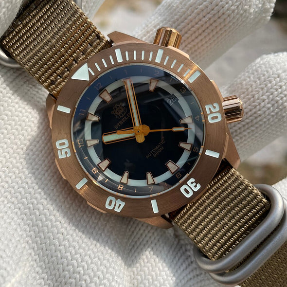 Steeldive SD1950S Solid Bronze Deep Sea Men Watch