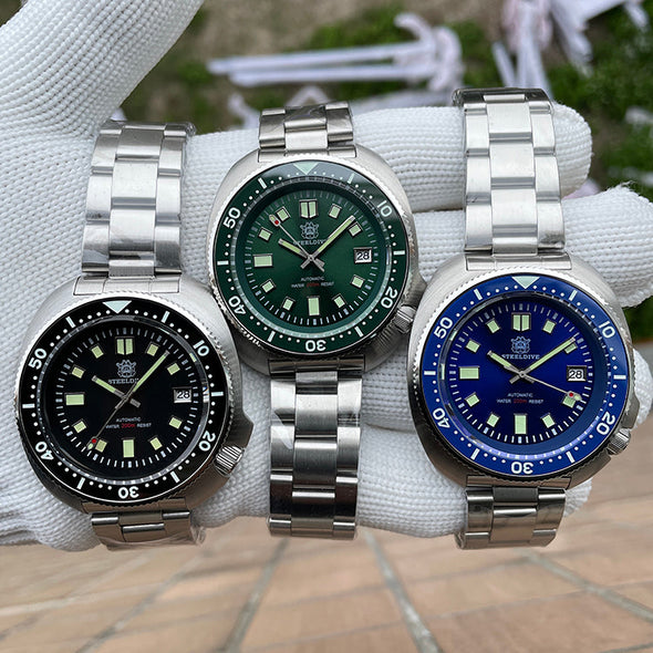 UK Warehouse - Steeldive SD1970 6105 Turtle Diver Watch V2