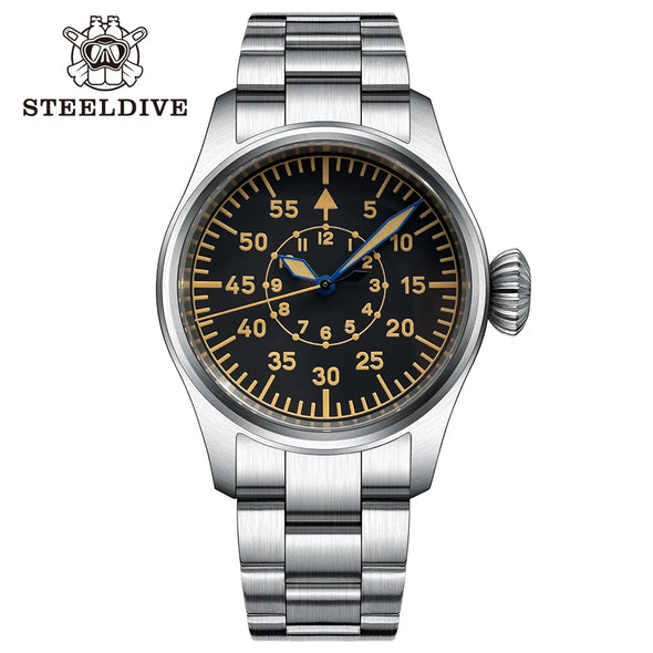 Steeldive SD1928B Retro Militarty Pilot Watch