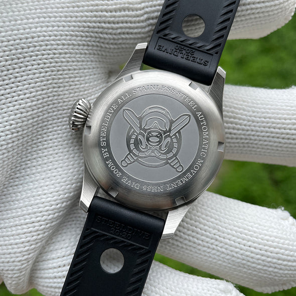 Steeldive SD1928V Retro Pilot Watch - Onion Crown