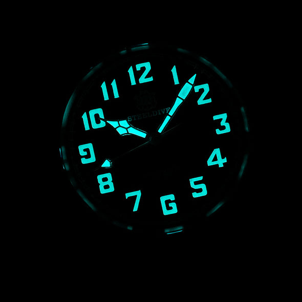 Steeldive SD1928V Retro Pilot Watch - Onion Crown