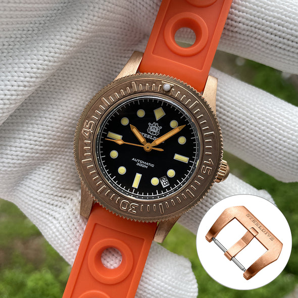 ★11.11 Sale★Steeldive SD1952S Bronze 50-Fathoms Diver Watch