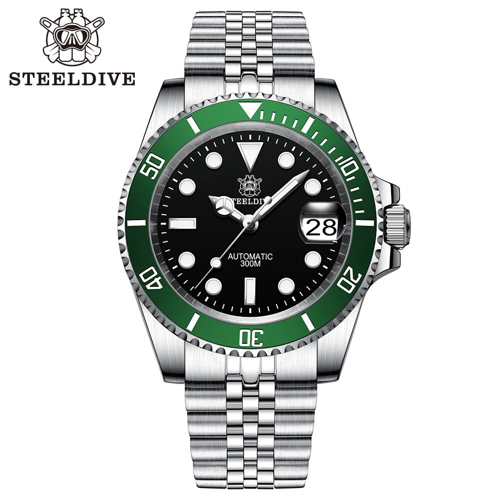 STEELDIVE SD1953 シルバー 自動巻き時計 NH35 Steeldive Watch Store Deal | Submariner Mechanical Watches