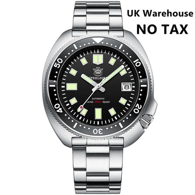 UK Warehouse - Steeldive SD1970 6105 Turtle Diver Watch V2