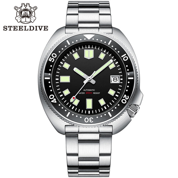 UK Warehouse - Steeldive SD1970 6105 Turtle Diver Watch V2