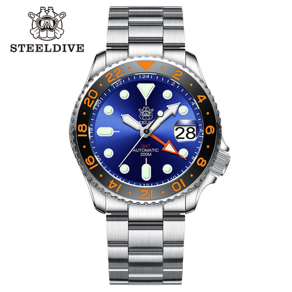 UK Warehouse - Steeldive SD1994 SKX007 NH34 GMT Automatic Watch