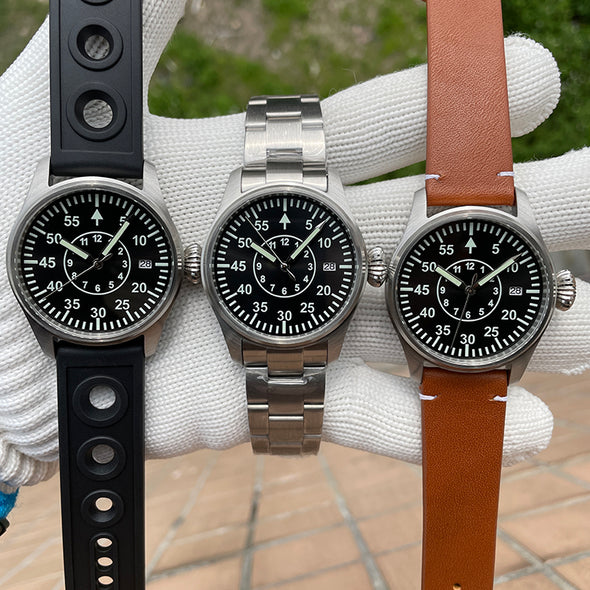 Steeldive SD1928T Type B Pilot Watch - Onion Crown