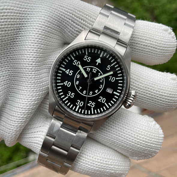 Steeldive SD1928T Type B Pilot Watch - Onion Crown