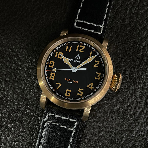 Steelflier SF747S 40mm Bronze VH31 Quartz Pilot Watch