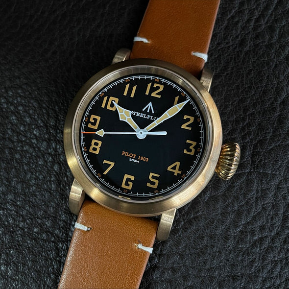 Steelflier SF747S 40mm Bronze VH31 Quartz Pilot Watch