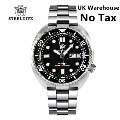 UK Warehouse - STEELDIVE SD1972 6309 King Turtle Dive Watch V2
