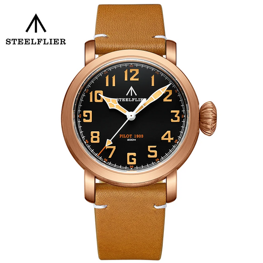 Steelflier SF747S 40mm Bronze VH31 Quartz Pilot Watch