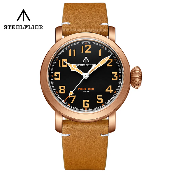 Steelflier SF747S 40mm Bronze VH31 Quartz Pilot Watch
