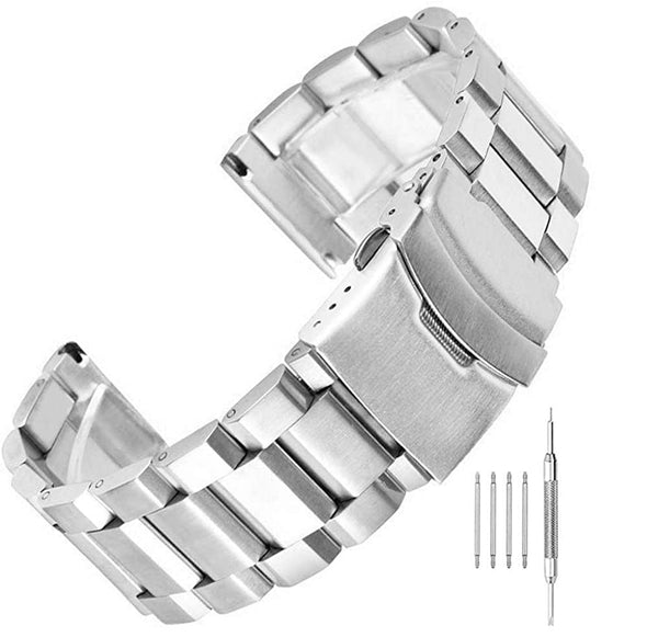 Solid Stainless Steel Watch Straps - Straight End