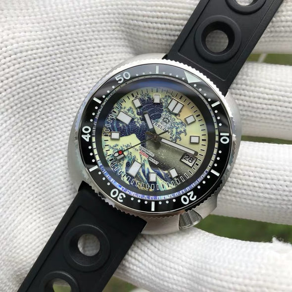 Steeldive SD1970 Great Wave Turtle Diver Watch