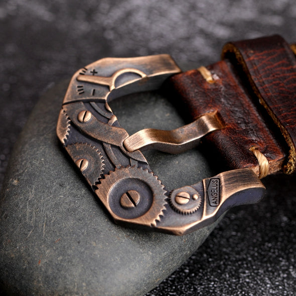 Embossed Aged Bronze Watch Buckle
