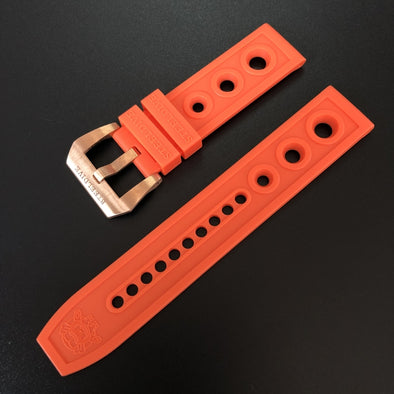 Steedive Rubber Watch Strap with Cusn8 Bronze Buckle