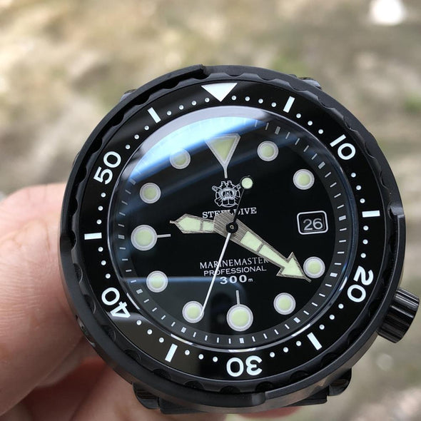 Steeldive SD1975 Black Tuna Diver Watch Men