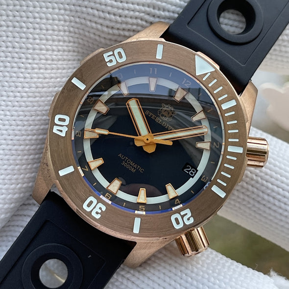 Steeldive SD1950S Solid Bronze Deep Sea Men Watch