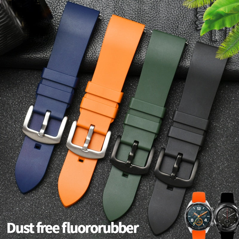 Genuine Fluorine Rubber Quick Release Watch Strap Steeldive