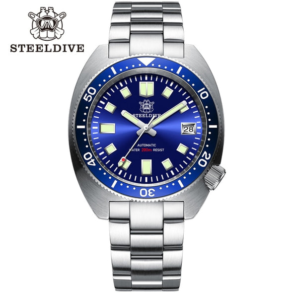 ★Anniversary Sale★STEELDIVE SD1977 6105/8000 Slim Turtle Diver Watch