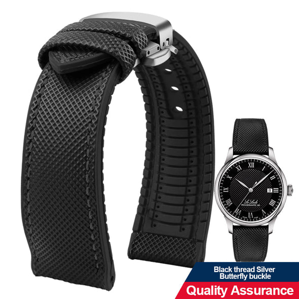 Breathable Rubber Canvas Watch Strap