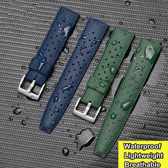 ★Special Offer★ Vintage Tropical Rubber Watch Band Dive Strap