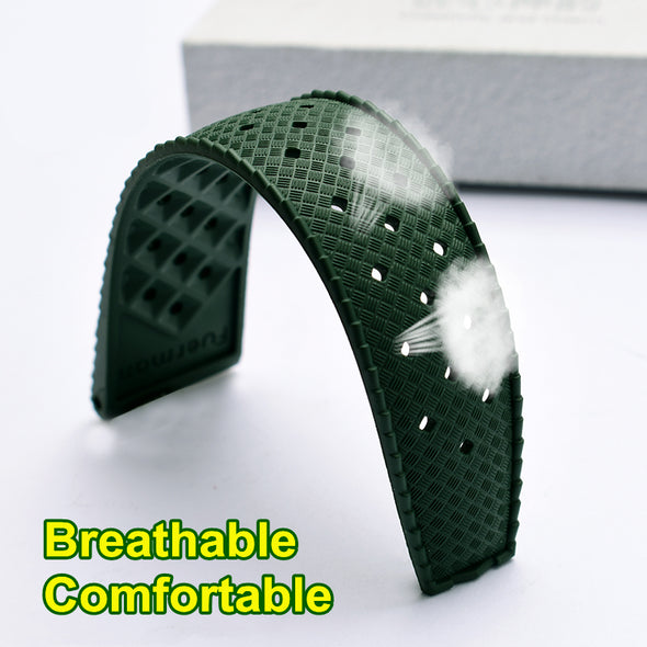 ★Special Offer★ Vintage Tropical Rubber Watch Band Dive Strap