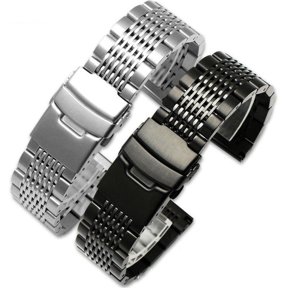 Solid Stainless Steel Watch Straps - Straight End