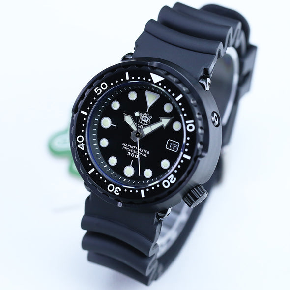 Steeldive SD1975 Black Tuna Diver Watch Men