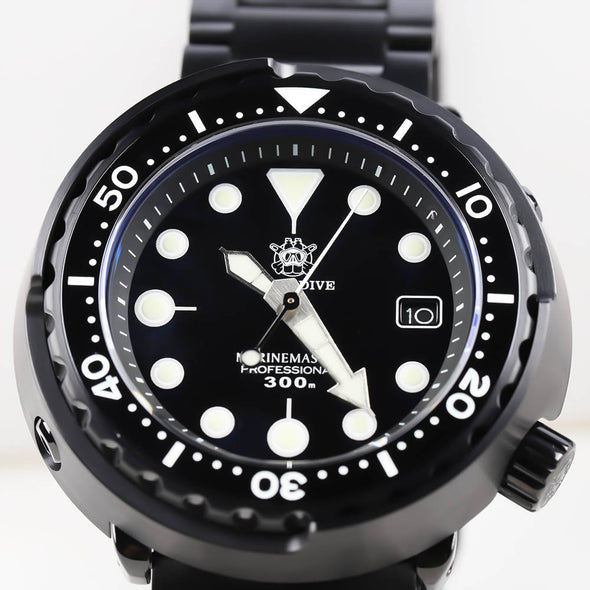 Steeldive SD1975 Black Tuna Diver Watch Men