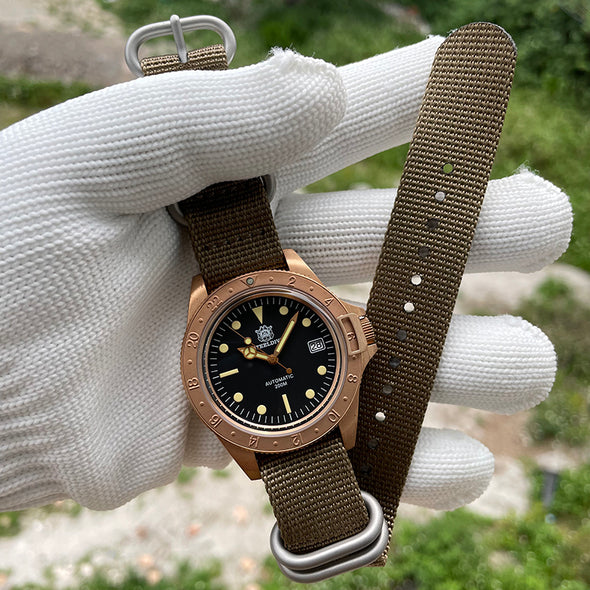 STEELDIVE SD1966S Top Hat Sapphire Bronze Watch V2