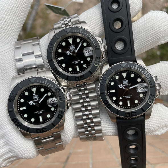 Steeldive SD1953T Retro Black Ceramic Bezel Dive Watch