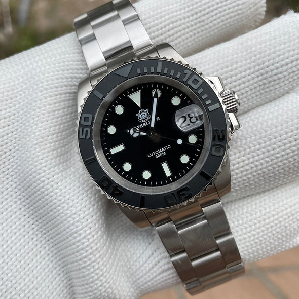 Steeldive SD1953T Retro Black Ceramic Bezel Dive Watch