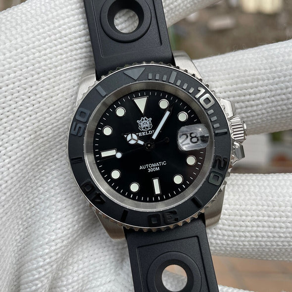 Steeldive SD1953T Retro Black Ceramic Bezel Dive Watch