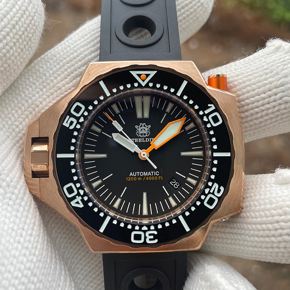 ★LaborDay Sale★STEELDIVE SD1969S 1200m Bronze Professional Diver Watch