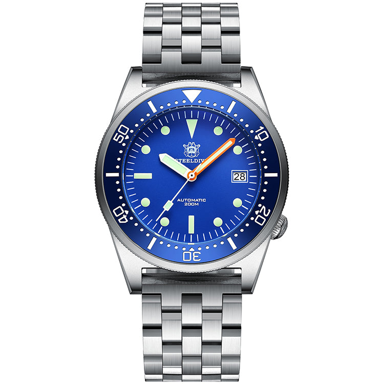 Blue sales steel watch