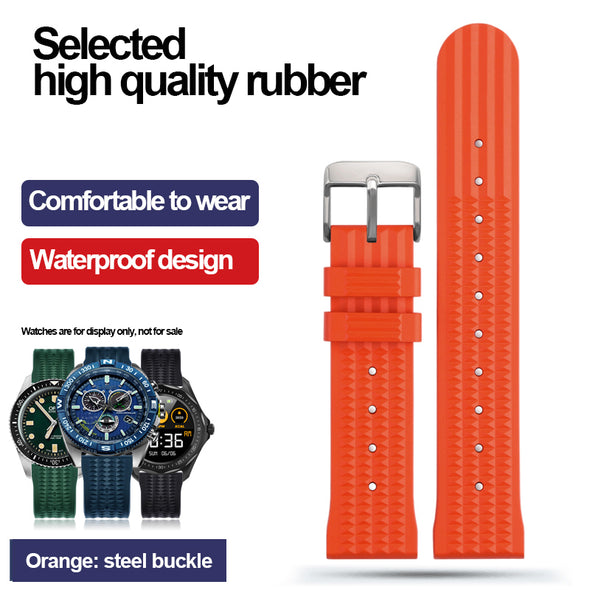 ★Special Offer★ High Quality Waffle Rubber Watch Band