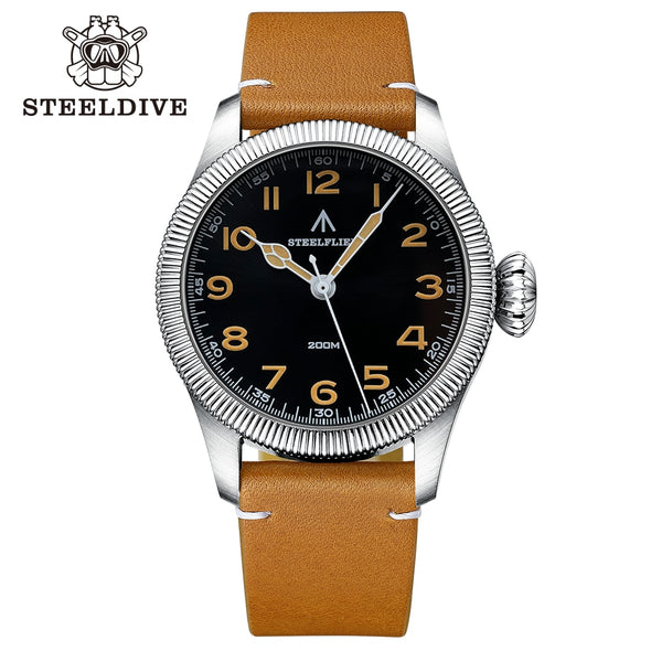 Steelflier Carved Coin Bezel VH31 Quartz Watch SF741