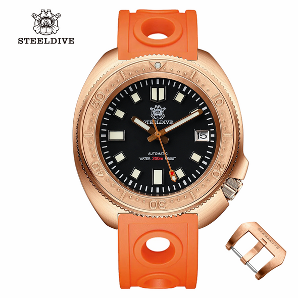 ★Welcome Deal★Steeldive SD1970S Bronze 6105 Turtle Diving Watch V2