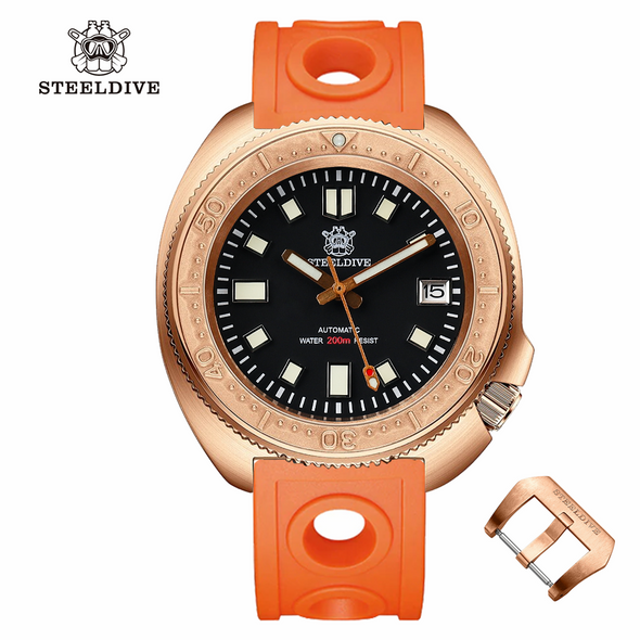 Steeldive SD1970S Bronze 6105 Turtle Diving Watch V2