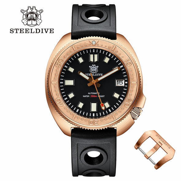 ★Welcome Deal★Steeldive SD1970S Bronze 6105 Turtle Diving Watch V2