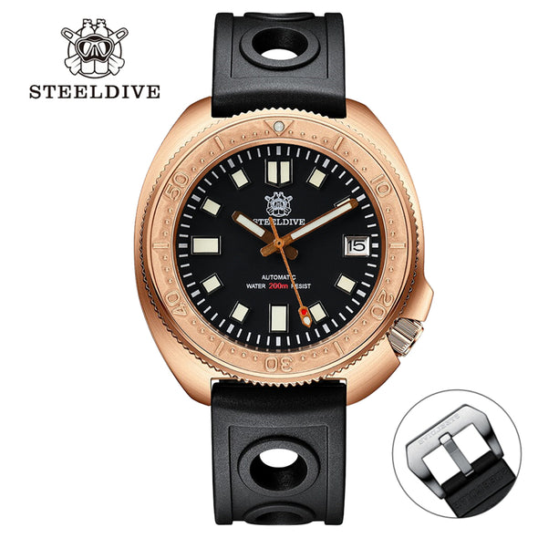 ★Welcome Deal★Steeldive SD1970S Bronze 6105 Turtle Diving Watch V2