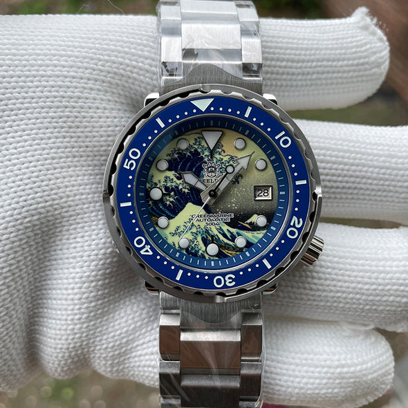 STEELDIVE SD1975J Great Wave Tuna Diver Watch